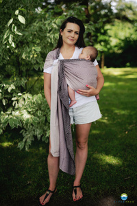 Ring Sling Tencel Charmy Cube - taille S (1,7m) /2e choix