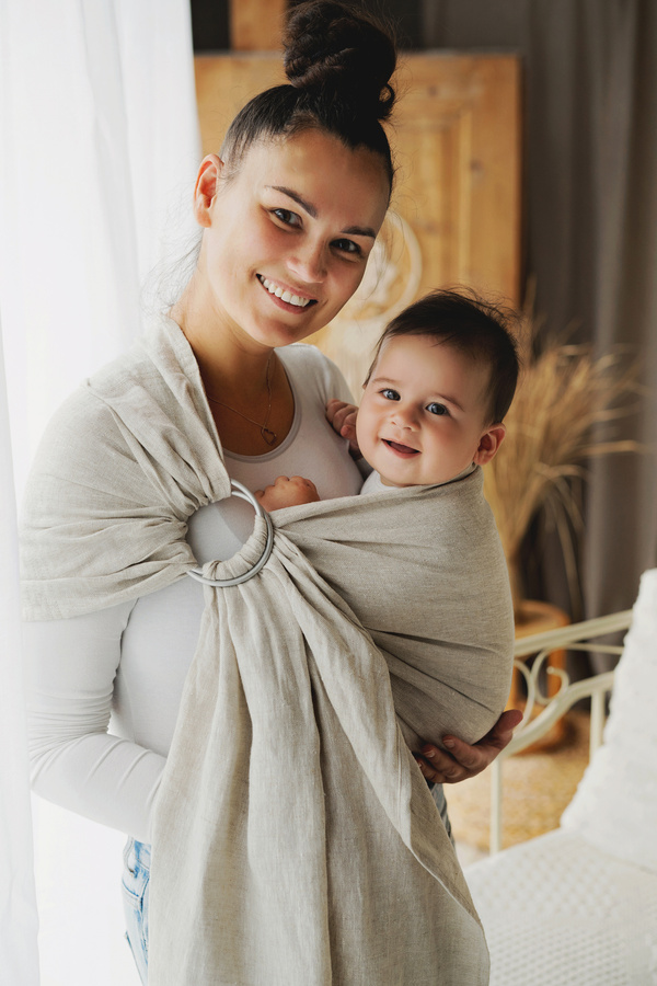 Ring sling Pure Linen Sandstorm - size S (1,7 m)