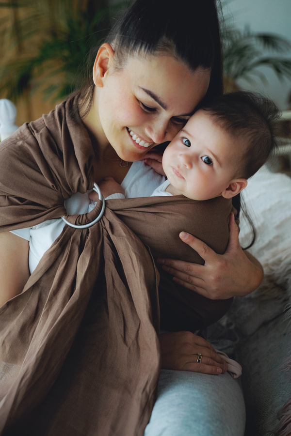 Ring sling Pure Linen Bali Wood - size M (2 m) /2nd class