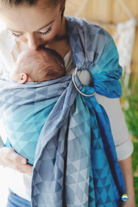 Ring Sling Tragetuch Navy Illusion - Größe S (1,7m)