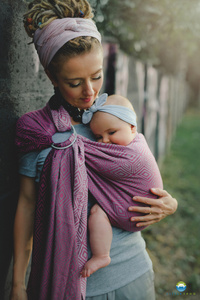 Ring sling Tencel Peony Cube - size M (2 m)