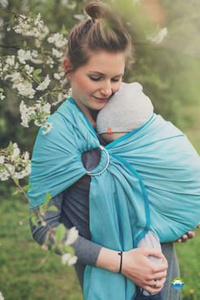 Ring sling Turquoise Herringbone - size S (1,7 m)