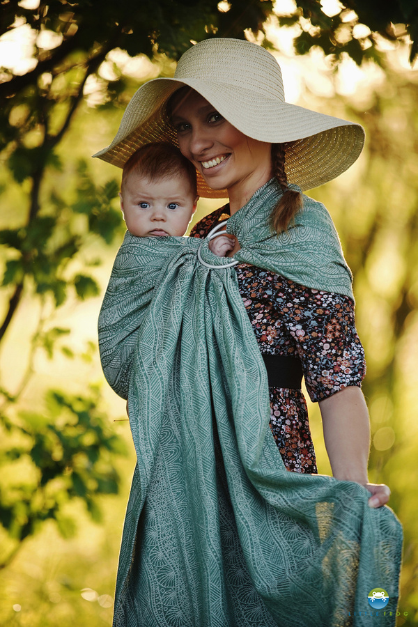 Ring Sling Green Linen Harmony - taille L (2,3 m)