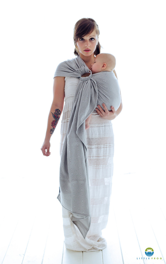Ring sling Grey Cube - size L (2,3m)