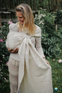 Ring Sling Tragetuch Linen Summer Meadow - Größe L (2,3m)