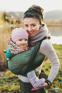 Little Frog Baby Sling - Mossy Cube size 7 /2nd class