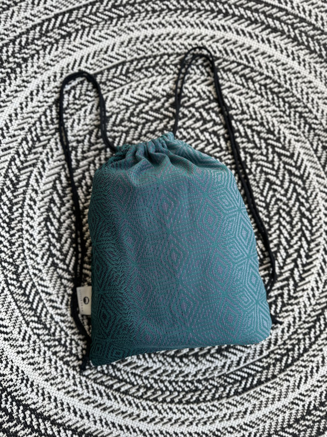 Large Drawstring Bag for wrap/sling - Jade Cube