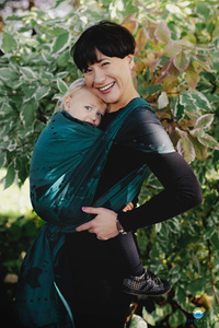 Fular tejido Little Frog - Teal Wanderlust - tamaño 5