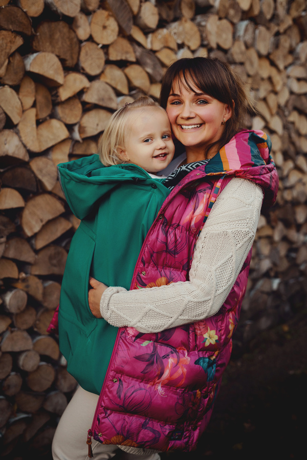 Cobertor para portabebé (softshell) - Teal 