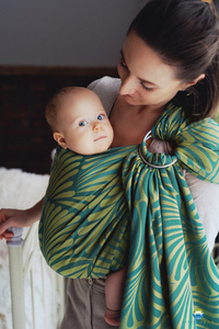 Little Frog jacquard ring sling - Spring Plumes M (2,1 m)
