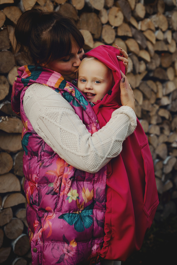 Babywearing Cover (softshell) - Magenta 