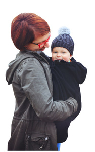 Babywearing Cover (Fleece) - Black