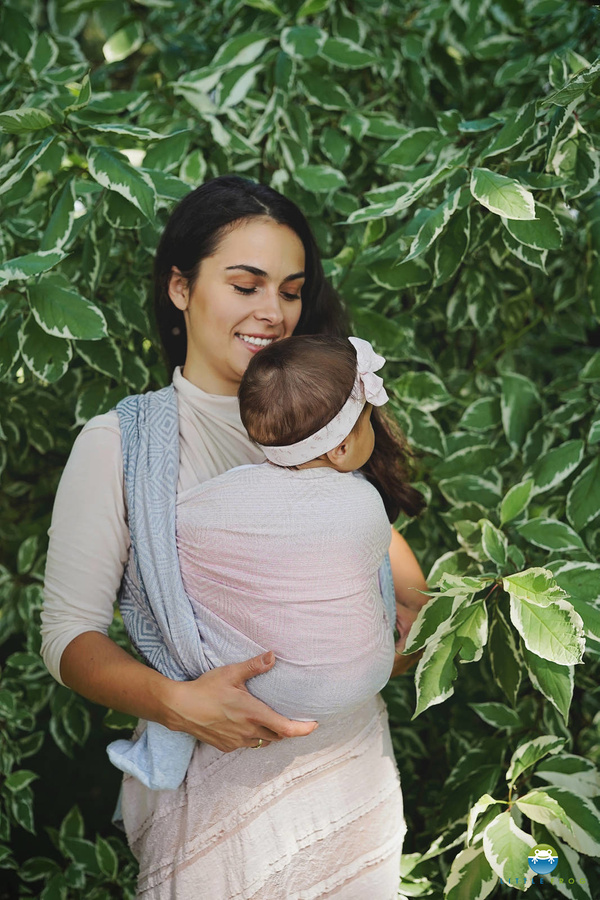 Baby Sling Linen Foggy Cube size 5