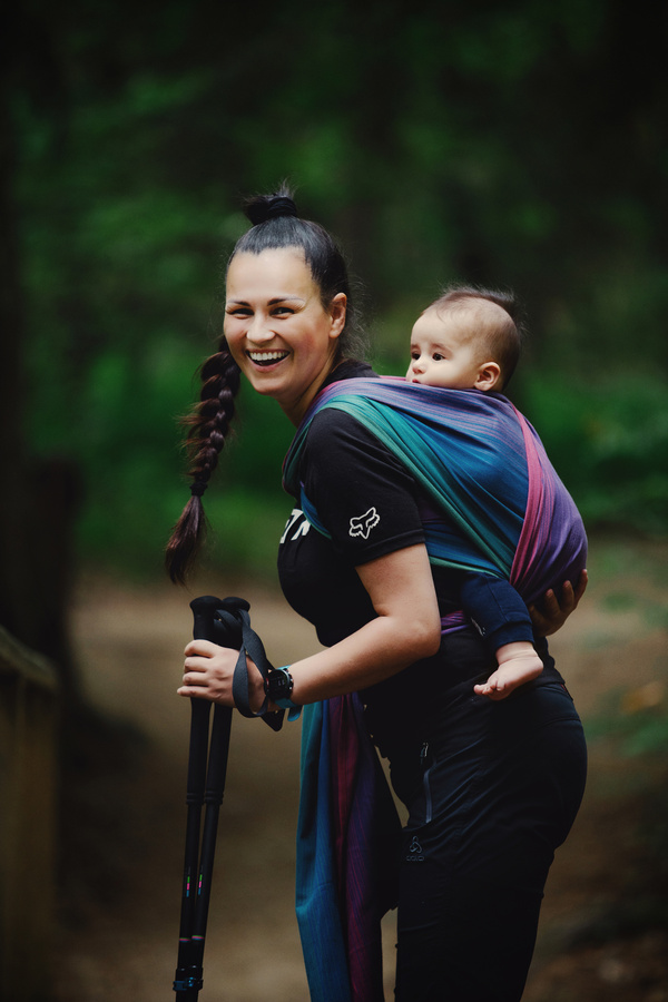 Baby Sling Bamboo Misty Zircon size 4