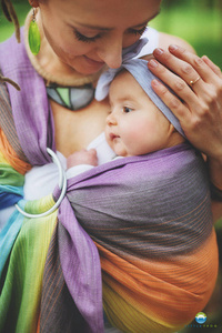 Ring Sling Tragetuch Jazzy Aura - Größe M (2m) /2. Wahl