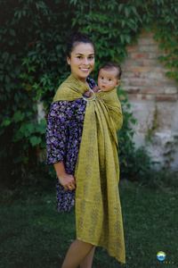 Ring sling Golden Boho - size S (1,7m m)