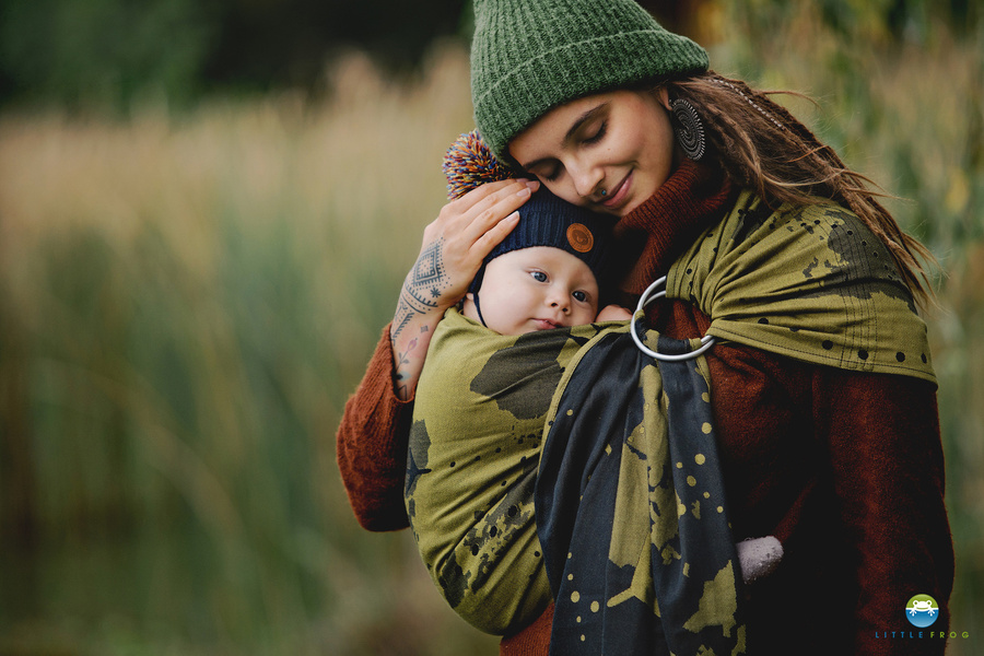 Ring sling Gold Wanderlust - size M (2 m)