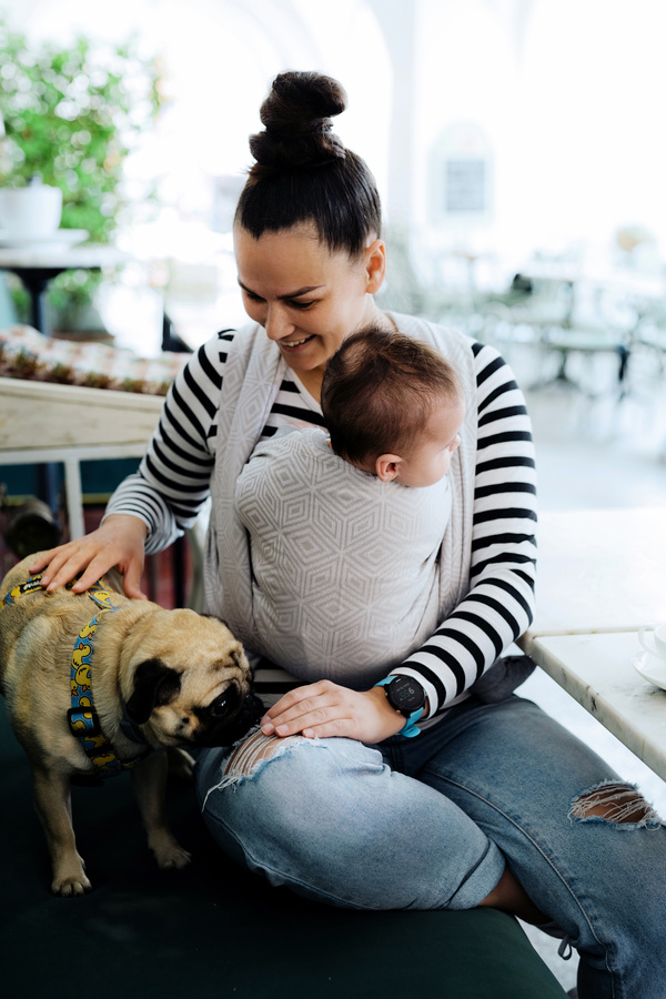 Baby Sling Grey Cube size 4