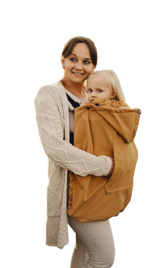 Babywearing Cover (softshell) - Mustard 