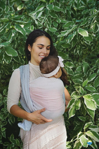 Baby Sling Linen Foggy Cube size 4