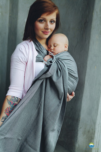 Ring sling Graphite Herringbone - size M (2 m)