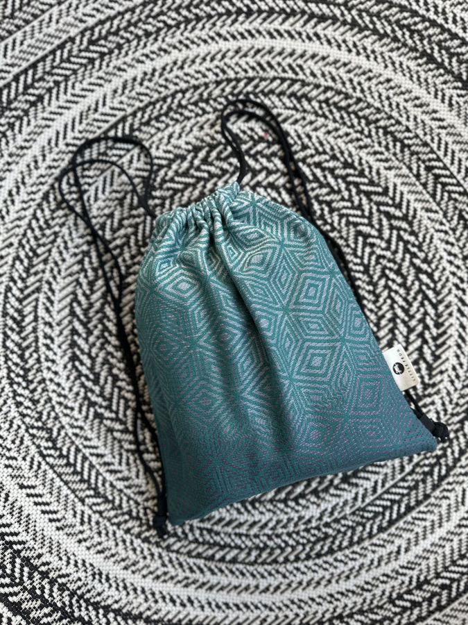 Large Drawstring Bag for wrap/sling - Jade Cube