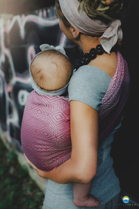 Ring sling Tencel Peony Cube - size M (2 m)