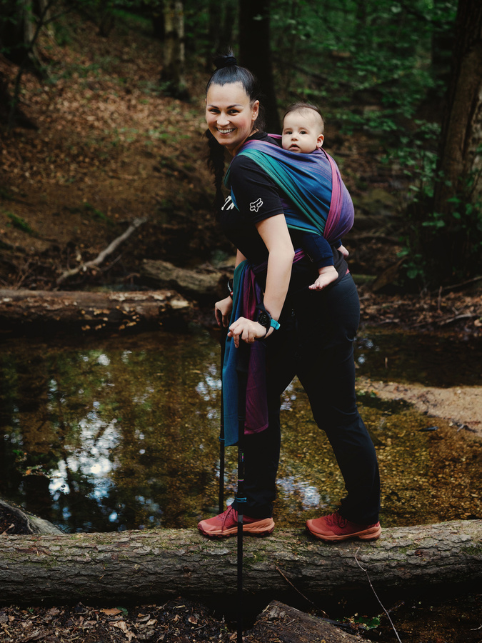 Baby Sling Bamboo Misty Zircon size 4