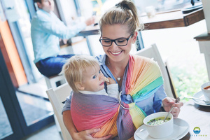 Ring Sling Tragetuch Sandy Ammolite - Größe M (2m) /2. Wahl