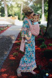 Baby Sling Linen Pink Wildness size 7