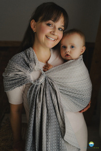 Little Frog jacquard ring sling - Lovely Sandstorm - size M (2,1 m)