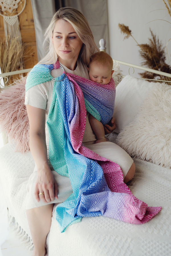 Ring Sling Tragetuch Aurora Cube - Größe L (2,3 m)