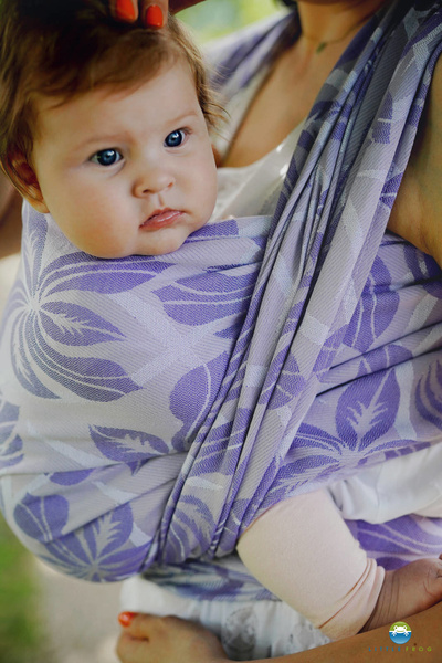 Fular tejido Lila Flowrora - talla 5