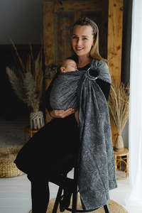 Ring sling Linen Night Wildness - size M (2 m)