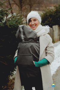 Babywearing Cover (softshell) - Graphite 