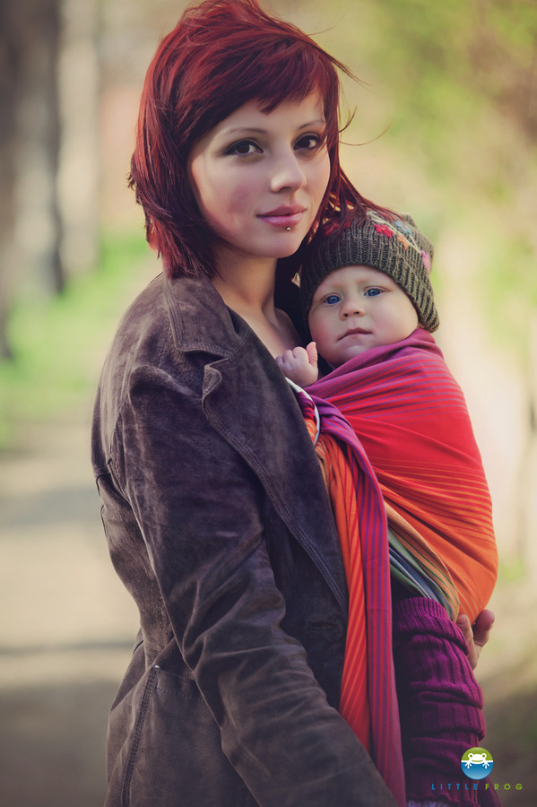 Dolly Ring Sling Ammolite in Love (orange-red)