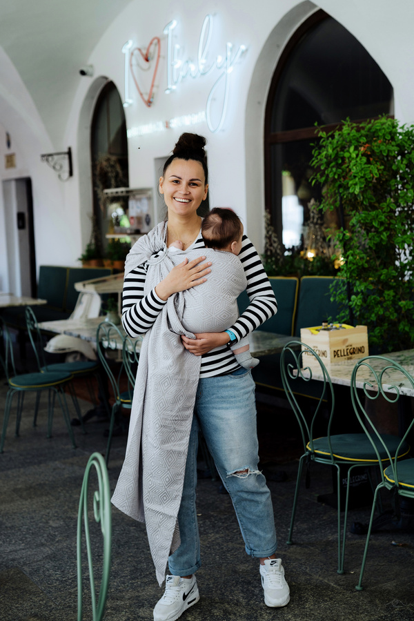 Ring sling Grey Cube - size M (2m)