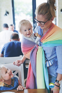 Ring Sling Tragetuch Merino Ammolite - Größe M (2m)