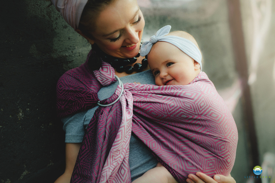 Ring sling Tencel Peony Cube - size M (2 m)