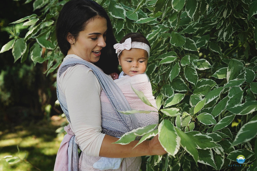 Baby Sling Linen Foggy Cube size 5