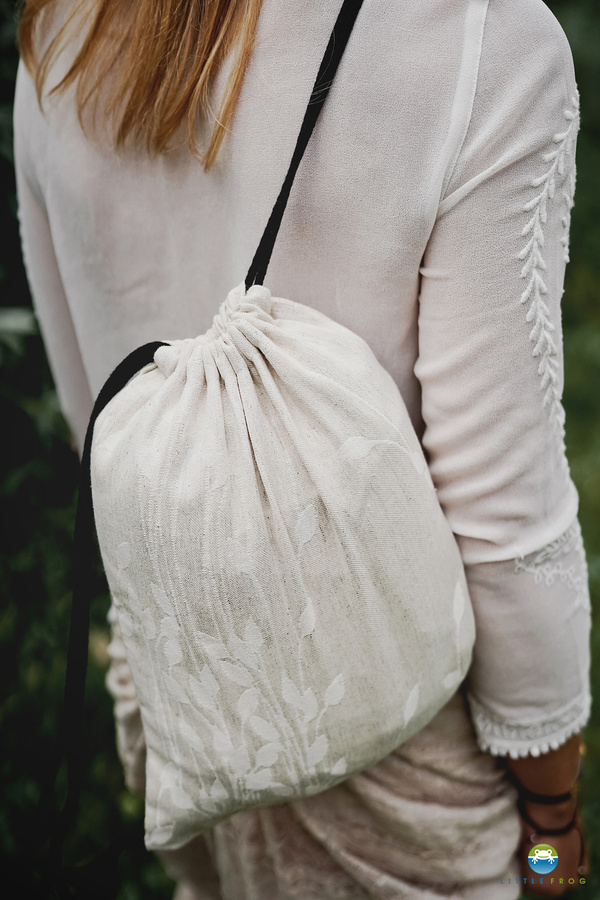 Drawstring Bag for wrap/sling -  Linen Summer Meadow