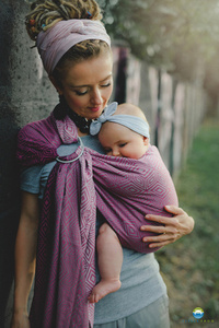 Ring sling Tencel Peony Cube - size M (2 m)