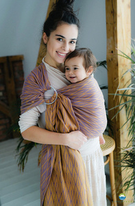 Bandolera de anillas Little Frog - Morado Flames M