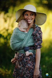 Baby Sling Green Linen Harmony size 5