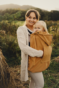 Babywearing Cover (softshell) - Mustard 