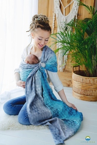 Ring sling Navy Illusion - size M (2 m)